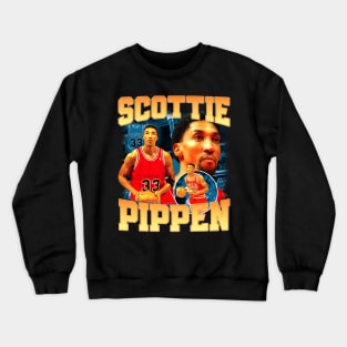 Scottie Pippen Basketball Legend Signature Vintage Retro 80s 90s Bootleg Rap Style Crewneck Sweatshirt